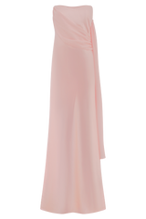Carah Satin And Chiffon Maxi Dress - Pale Pink