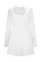 Carina Peplum Cotton Shirt Dress - White
