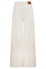 Carmella Embroided Jeans - Ecru