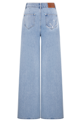 Carmella Embroided Jeans - Mid Blue