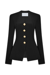 Christel Suiting Fitted Blazer - Black