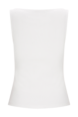 Coraline Panelled Sleeveless Top - White
