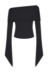 Dahlia One Shoulder Top - Black