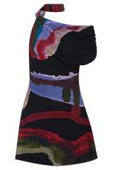 Daisie Chiffon Mini Dress - Multi Fluid Reverie Print