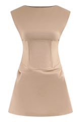 Doris Sleeveless Mini Dress - Camel