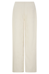 Ebony Embroidered Denim Jeans - Cream