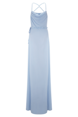 Elaine Chiffon Beaded Maxi Dress - Sky Blue