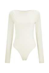 Elsie Shoulder Pad Bodysuit - Ivory