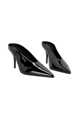 Emerson Patent Faux Leather Point Heel - Black