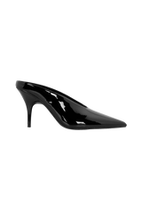 Emerson Patent Faux Leather Point Heel - Black