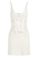 Everette Crochet Knit Mini Dress - Ivory