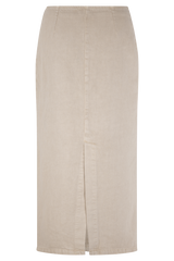 Fallon Denim Midi Skirt - Stone Wash