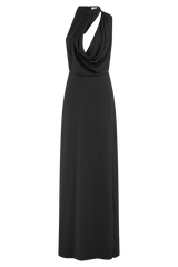Galia Cowl Neck Maxi Dress - Black