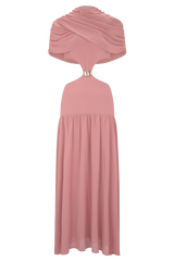Georgina Chiffon Midi Dress - Burnt Rose
