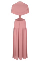 Georgina Chiffon Midi Dress - Burnt Rose