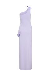 Hallie One Shoulder Bow Maxi Dress - Lilac