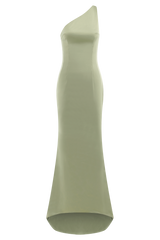 Harper One Shoulder Gown - Sage