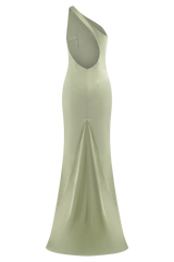 Harper One Shoulder Gown - Sage