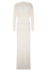 Hayden Long Sleeve Plunge Maxi Dress - Ivory