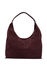 Hazel Slouchy Suede Bag - Burgundy