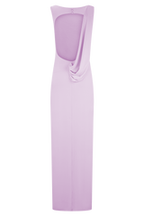 Henley Slinky Drape Maxi Dress - Baby Pink
