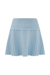 Indy Pointelle Knit Mini Skirt - Cornflower Blue