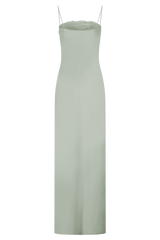 Isadora Lace & Satin Maxi Dress - Sage