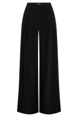 Jacqueline Pleated Wide Leg Pants - Black