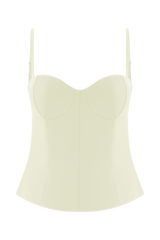 Jaime Spaghetti Strap Suiting Top - Ivory