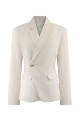 Jameson Cinched Linen Blazer - Oat Marle