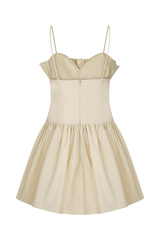Janis Cotton Frill Mini Dress - Nude