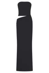 Jasiel Strapless Knit Maxi Dress - Black
