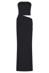 Jasiel Strapless Knit Maxi Dress - Black