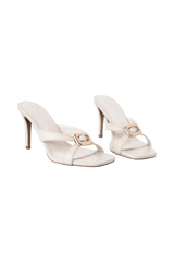 Jodie High Heel With Hardware - Ivory