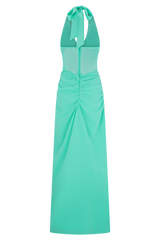 Jonna Chiffon And Mesh Maxi Dress - Lagoon