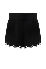 Judith Scallop Shorts - Black