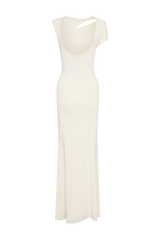 Kaida Slinky Maxi Dress With Hardware - Ivory