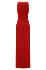 Kaiden Slinky Beaded Maxi Dress - Desert Red