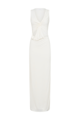 Kassidy Peached Jersey Maxi Dress - Ivory