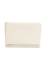 Kiera Faux Leather Oversized Clutch - Ivory