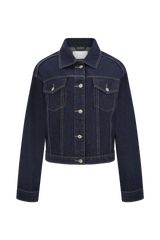 Kirra Cinched Denim Jacket - Washed Indigo Blue