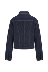 Kirra Cinched Denim Jacket - Washed Indigo Blue
