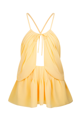 Korra Chiffon Halter Top - Butterscotch