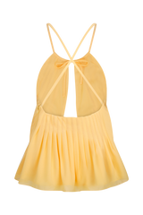 Korra Chiffon Halter Top - Butterscotch