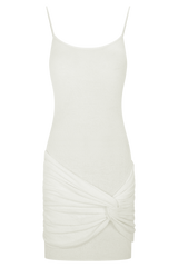Laurie Twist Knit Mini Dress - Ivory