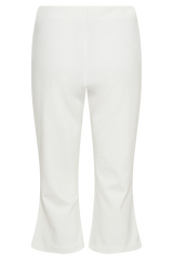 Layla Flared Crepe Capri Pants - White