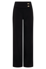 Lindie Straight Leg Suiting Pants - Black