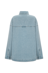 Lioda Oversized Denim Shirt - 80'S Blue
