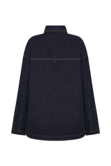 Lioda Oversized Denim Shirt - Washed Indigo Blue