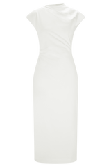 Lorena Cotton Midi Dress - White